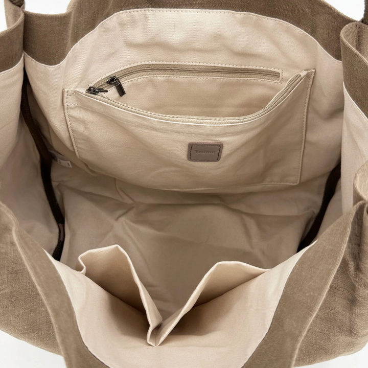 Trifine | Land and Sea Tote Bag | Taupe