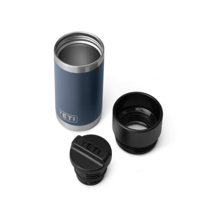 Yeti Rambler 12oz Bottle With Hotshot Cap Navy Disassembled | Merchants Homewares