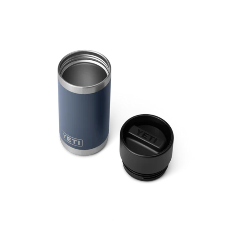 Yeti Rambler 12oz Bottle With Hotshot Cap Navy Open | Merchants Homewares