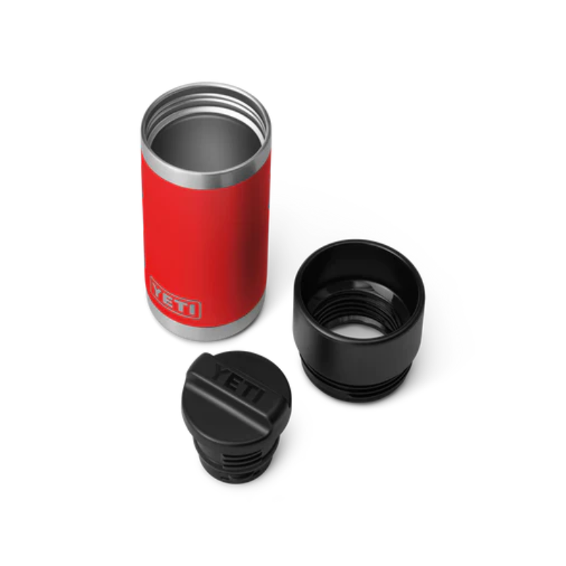 Yeti Rambler 12oz Bottle With Hotshot Cap Rescue Red Disassembled | Merchants Homewares