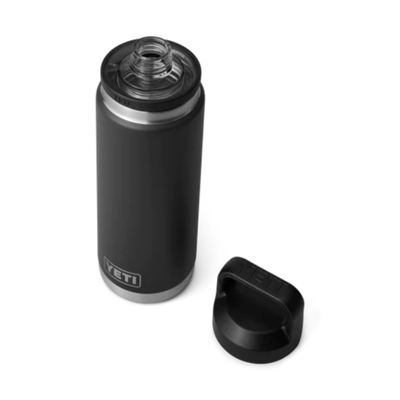 Yeti Rambler 26oz Bottle Black Open | Merchants Homewares