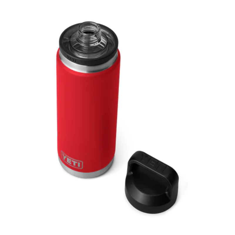 Yeti Rambler 26oz Bottle Rescue Red Open | Merchants Homewares