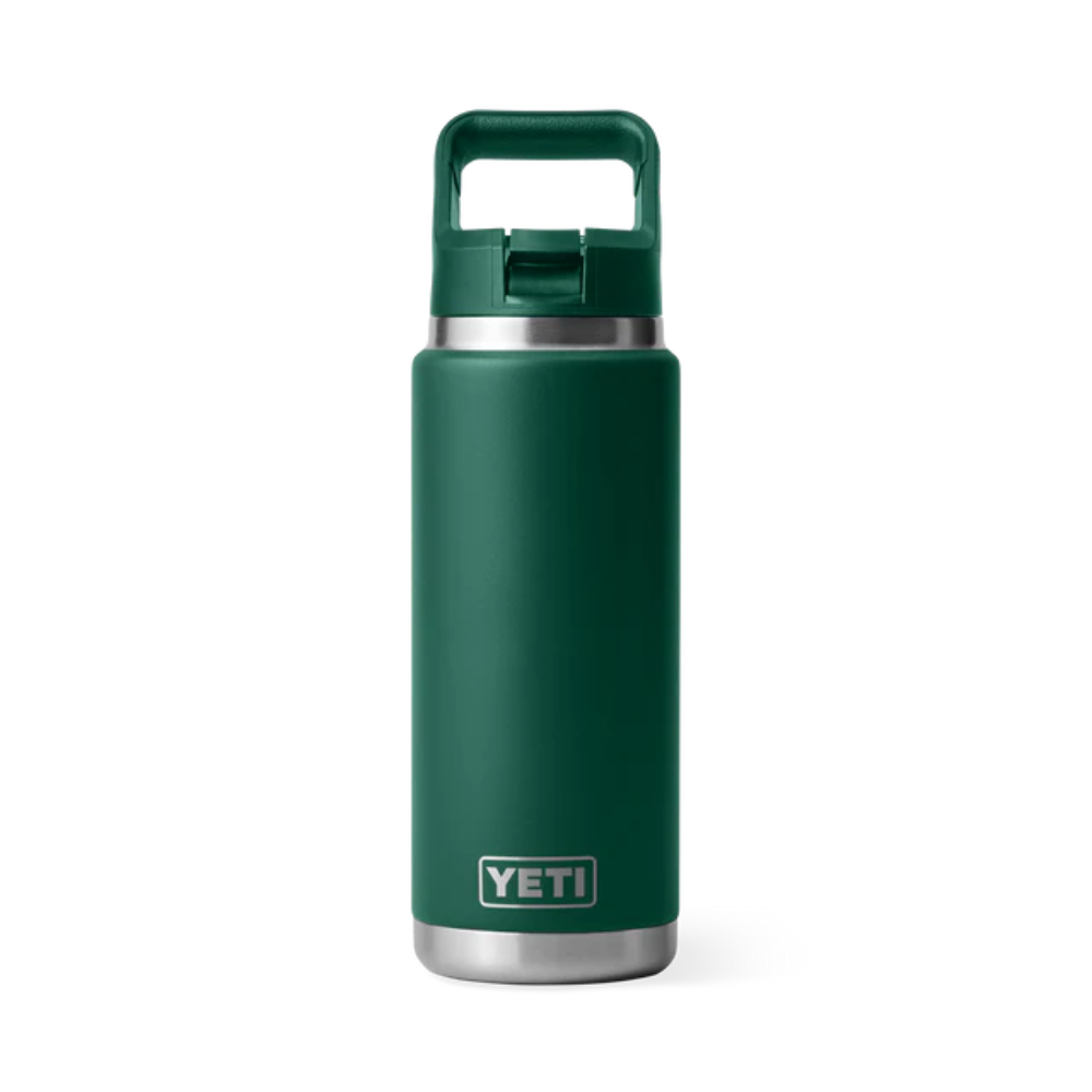 Yeti Rambler 26oz Straw Bottle Black Forest Green | Merchants Homewares
