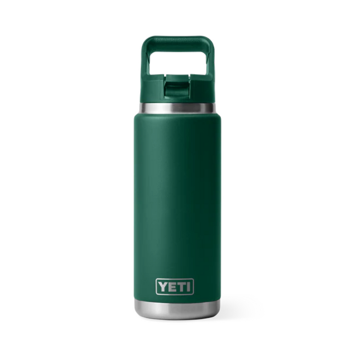 Yeti Rambler 26oz Straw Bottle Black Forest Green | Merchants Homewares