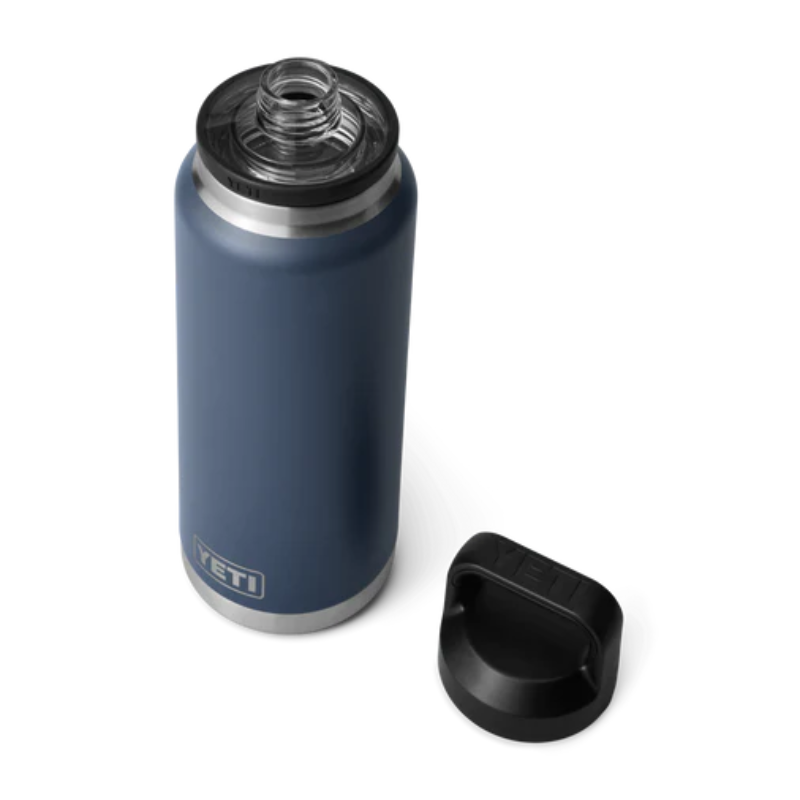 Yeti Rambler 36oz Bottle Navy Open | Merchants Homewares