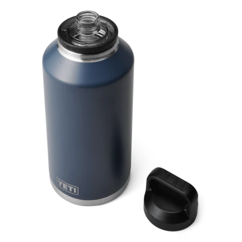 Yeti Rambler 64oz Bottle Navy Open | Merchants Homewares