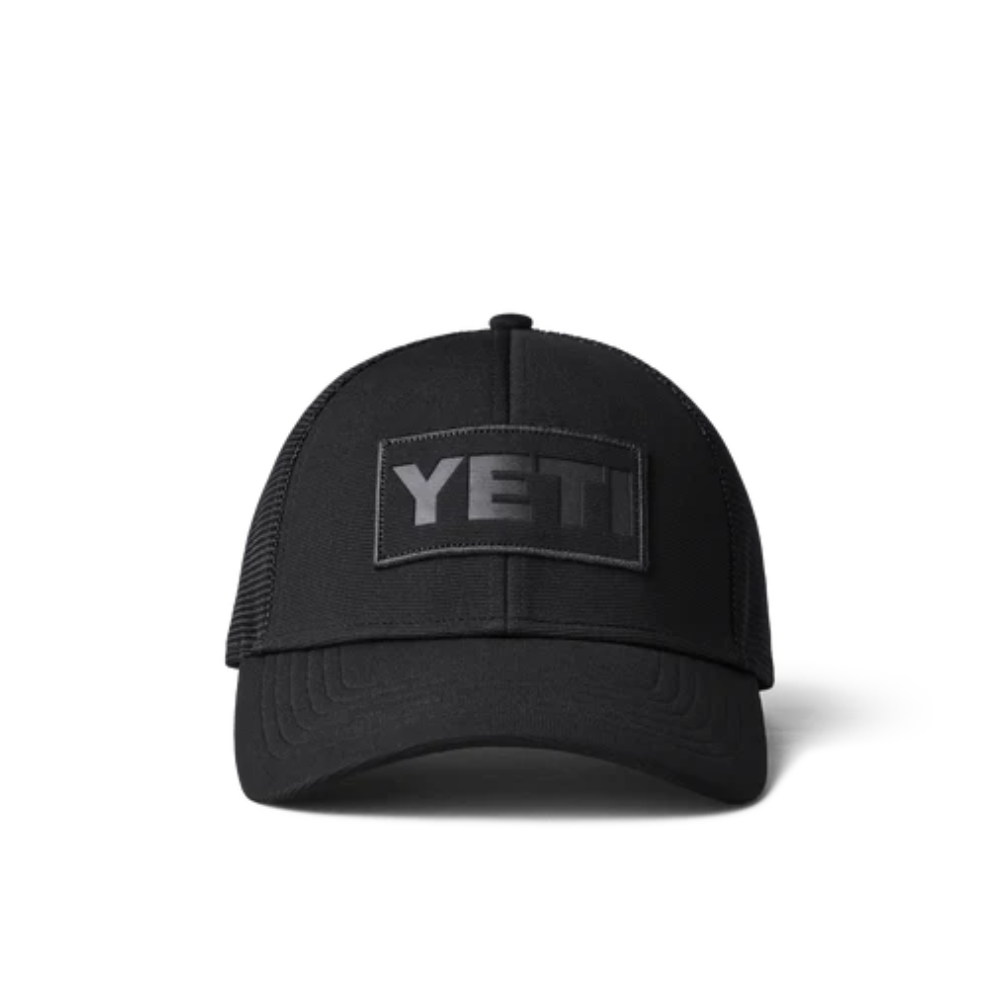 Yeti Patch On Patch Black On Black Patch Trucker Hat | Merchants Homewares