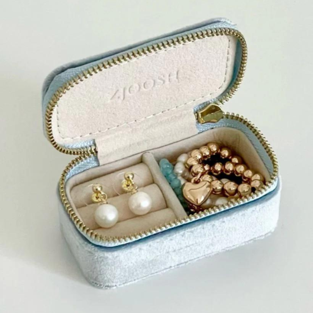 Zjoosh Mini Velvet Jewellery Case Blue | Merchants Homewares