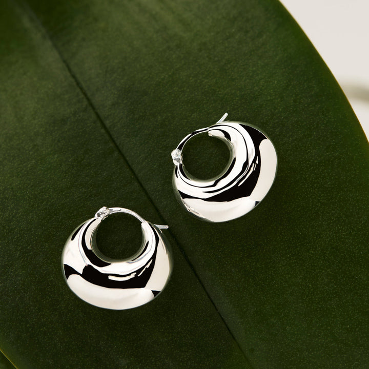 Najo | Silver Billow Earrings