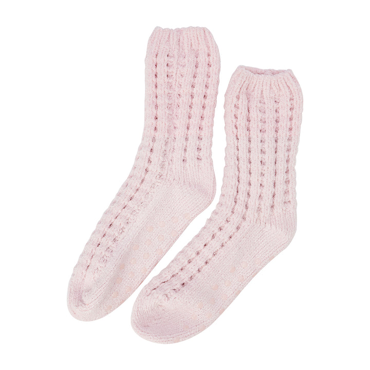 Annabel Trends Chenille Room Socks Pink Petal | Merchants Homewares