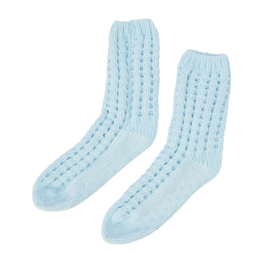 Annabel Trends Chenille Room Socks Sky Blue | Merchants Homewares