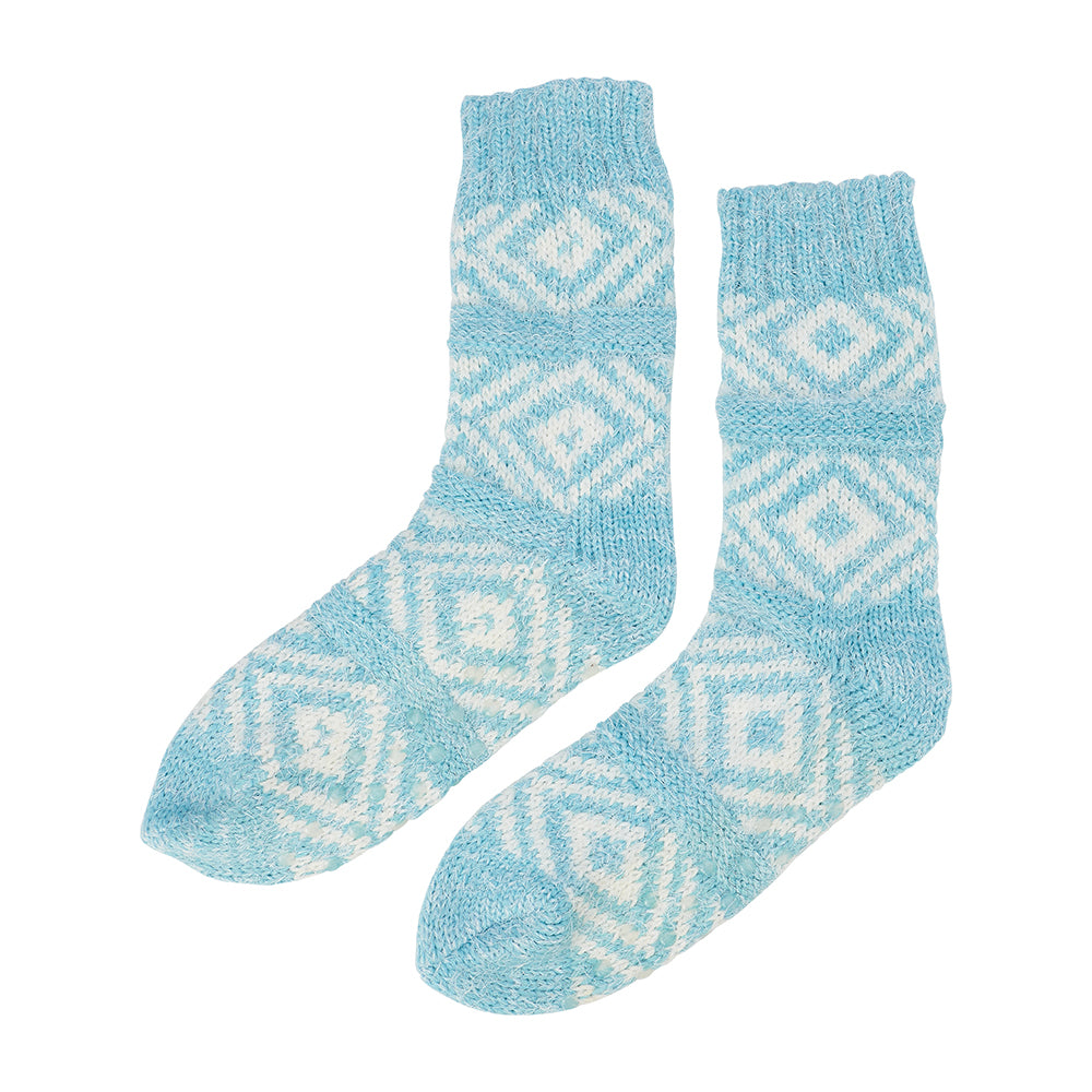 Annabel Trends Diamond Room Socks Blue | Merchants Homewares