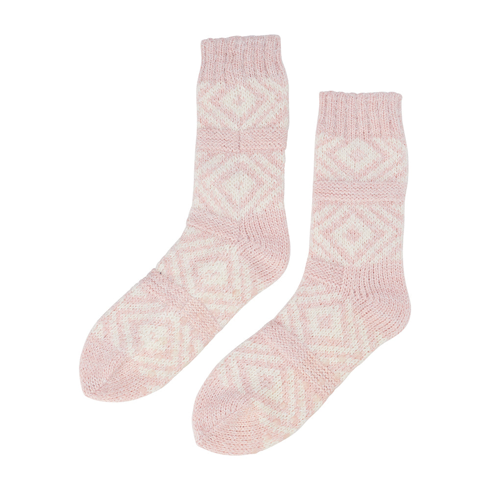 Annabel Trends Diamond Room Socks Pink | Merchants Homewares