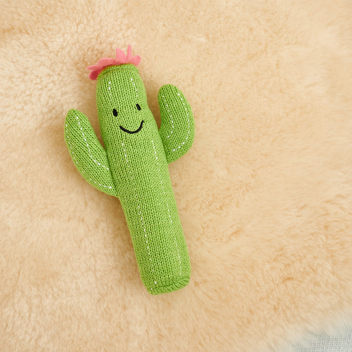 Annabel Trends Knit Hand Rattle Cactus Lifestyle | Merchants Homewares