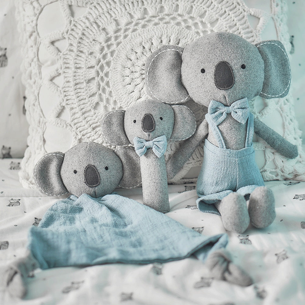 Annabel Trends Koala Cutie Hand Rattle Blue Lifestyle | Merchants Homewares