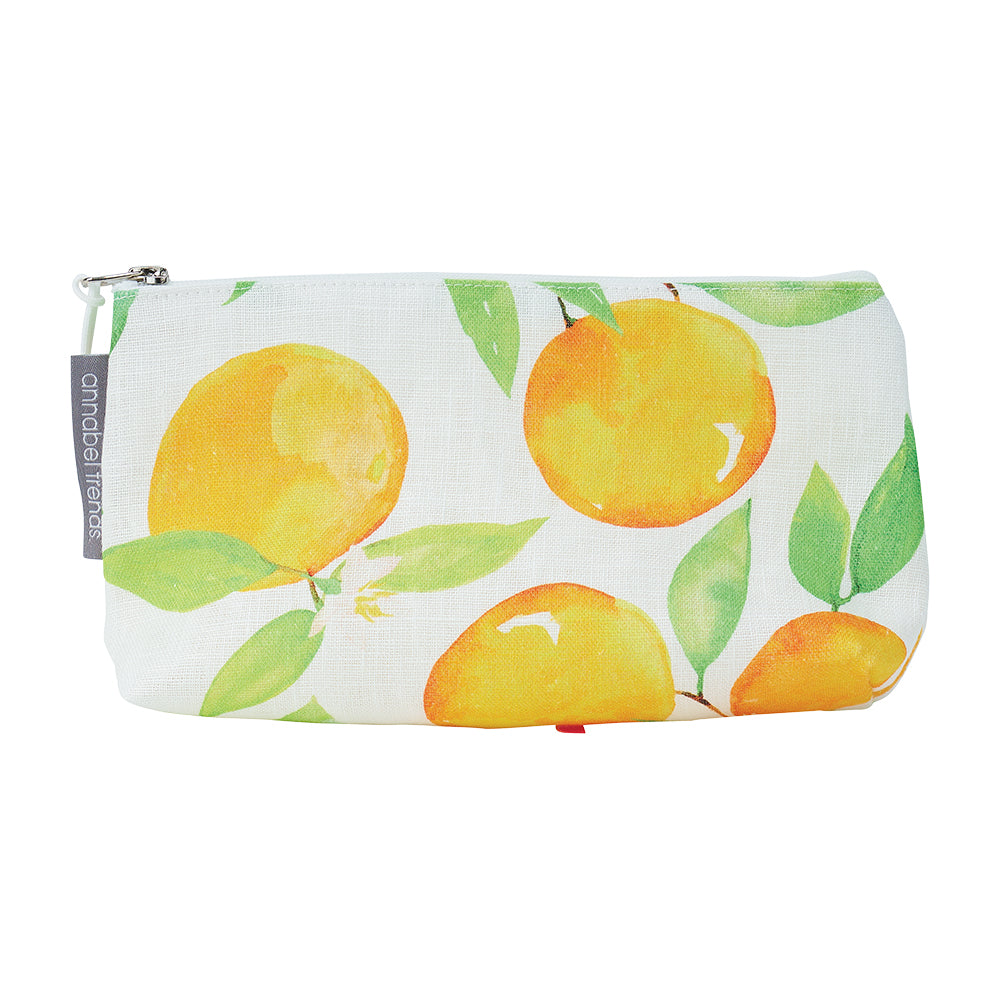 Annabel Trends Linen Cosmetic Bag Small Amalfi Citrus |AC Merchants Homewares