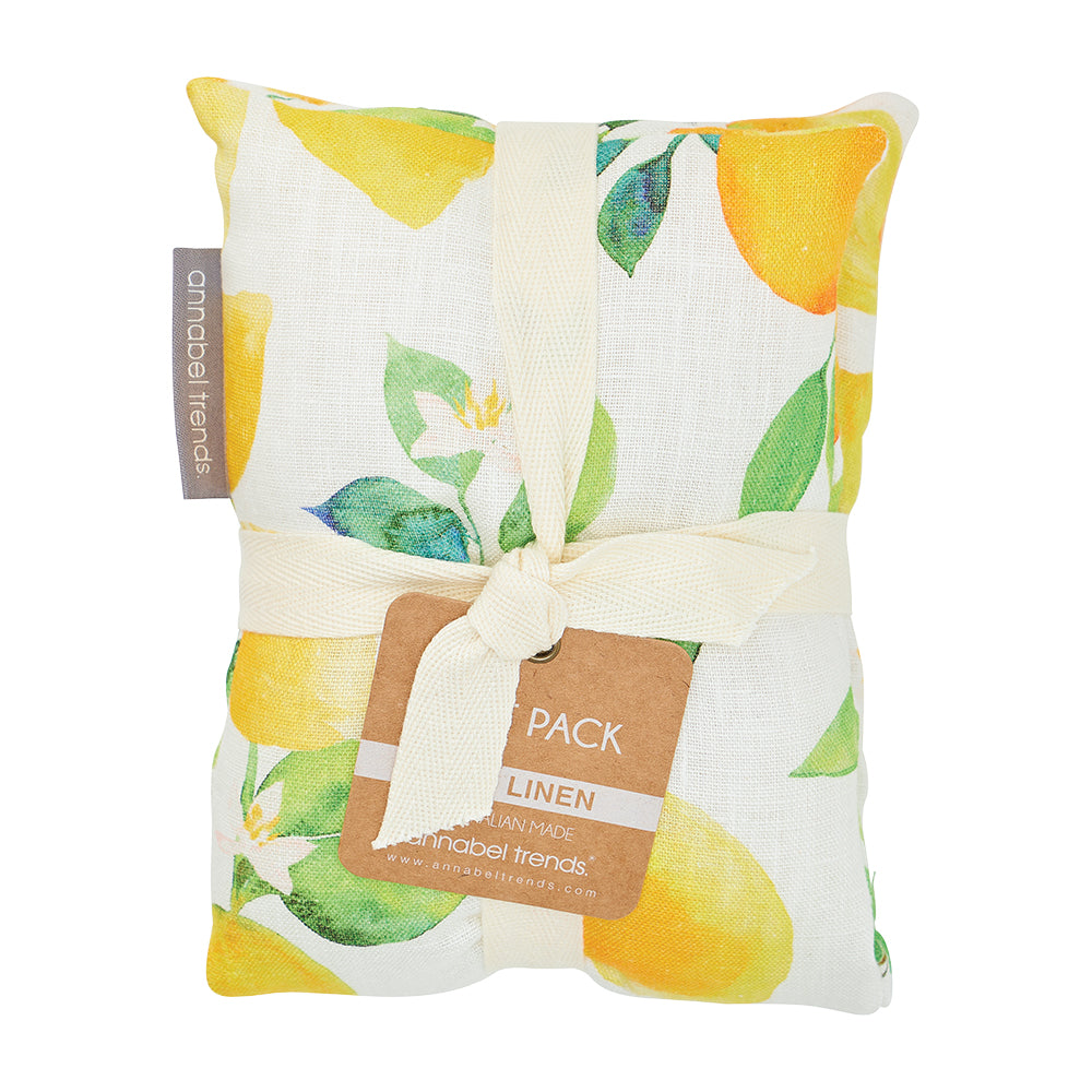 Annabel Trends Linen Heat Pillow Amalfi Citrus | Merchants Homewares