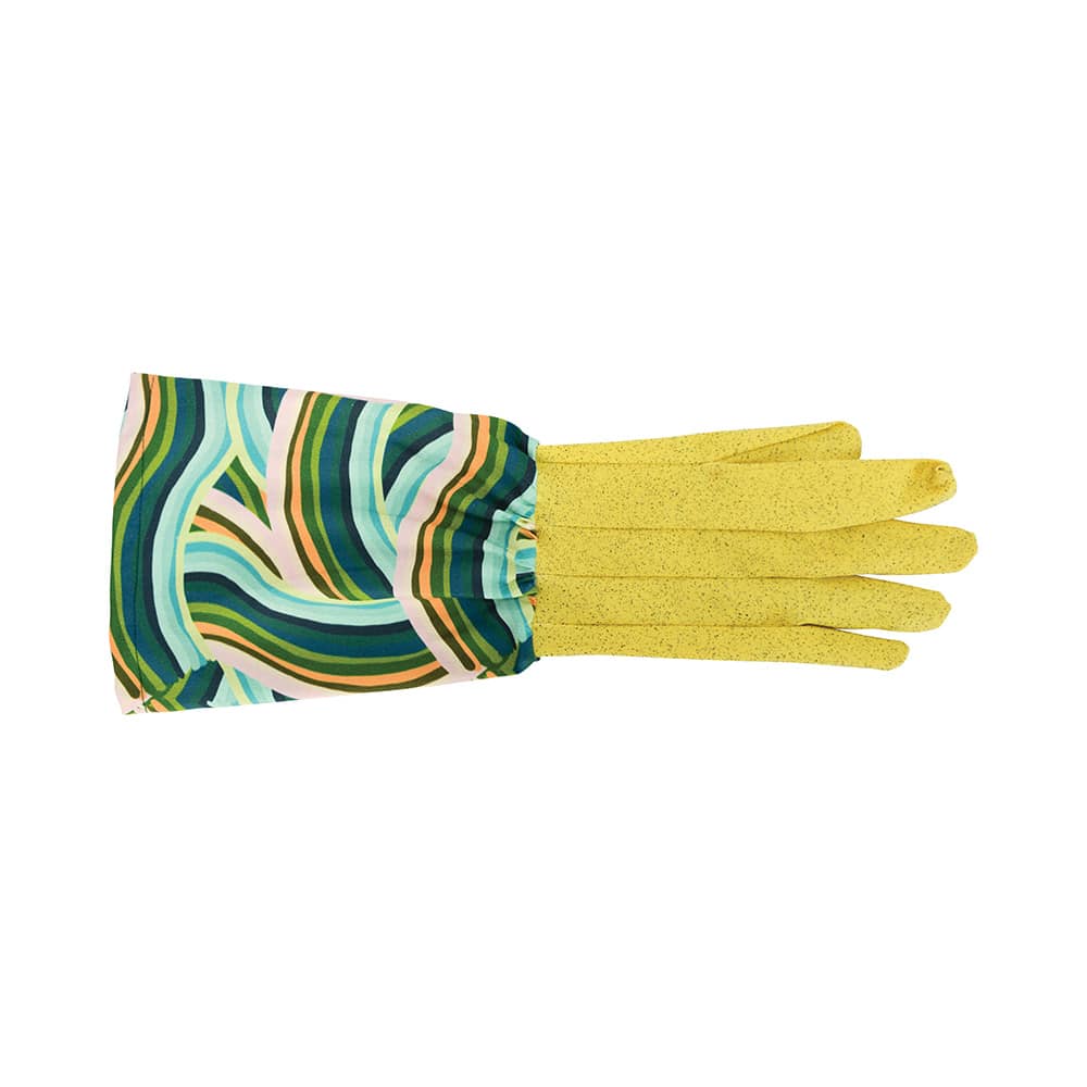 Annabel Trends Long Sleeve Garden Gloves Linen Curved Lines | Merchants Homewares