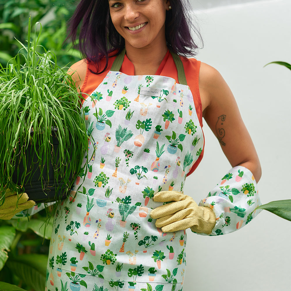 Annabel Trends Long Sleeve Garden Gloves Linen Plant Lover Lifestyle | Merchants Homewares