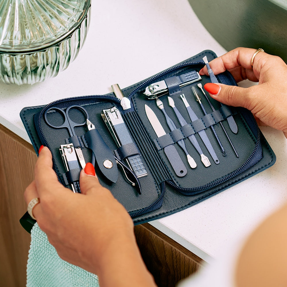 Annabel Trends Manicure Set Navy Lifestyle | Merchants Homewares