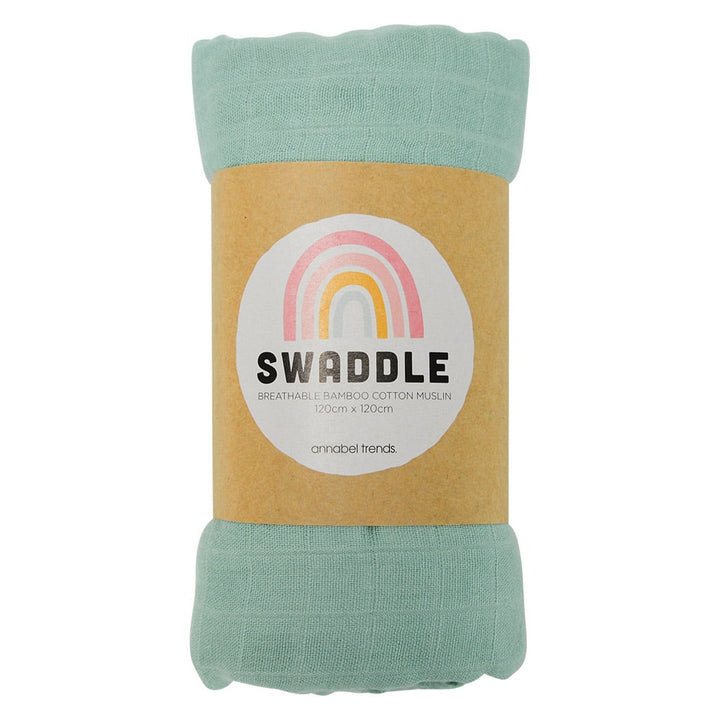 Annabel Trends Muslin Swaddle Mint | Merchants Homewares