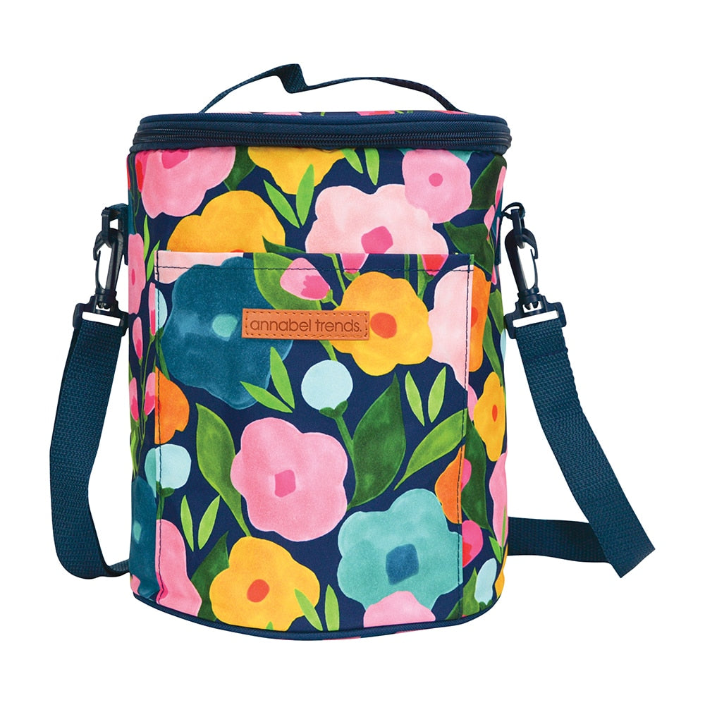 Annabel Trends Picnic Cooler Bag Barrel Spring Blooms | Merchants Homewares