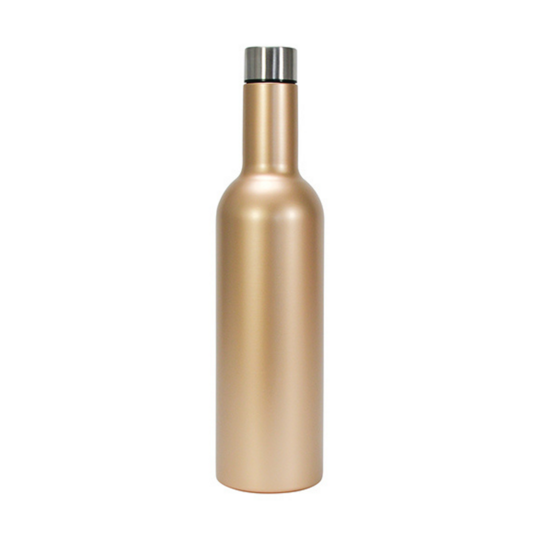 Annabel Trends Wine Bottle Gold Stainless Steel Double Walled | Merchant Homewares 