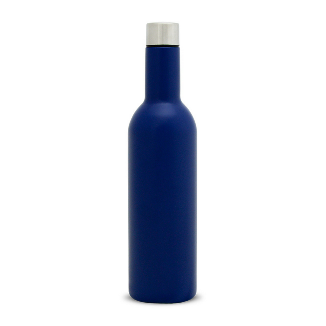 Annabel Trends Wine Bottle Navy Stainless Steel Double Walled | Merchant Homewares