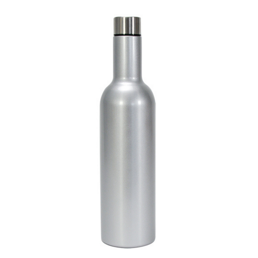 Annabel Trends Wine Bottle Silver Stainless Steel Double Walled | Merchant Homewares