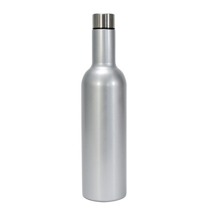 Annabel Trends Wine Bottle Silver Stainless Steel Double Walled | Merchant Homewares