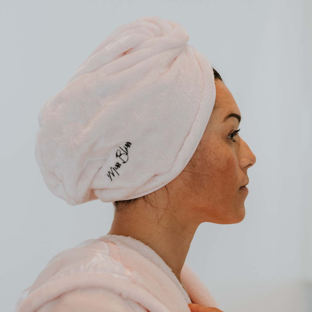 Annabelle Trends Miss Bliss Microfibre Hair Towel Pink Lifestyle | Merchants Homewares
