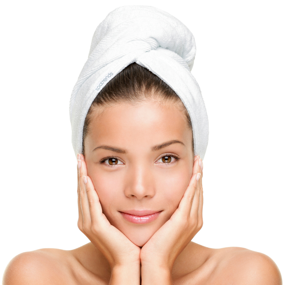 Annabelle Trends Spa Trends Microfibre Hair Towel white lifestyle | Merchants Homewares