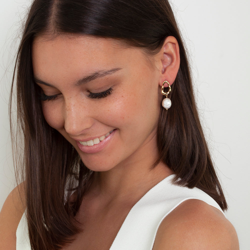 Bianc Ocean Earrings gold lifestyle | Merchants Homewares