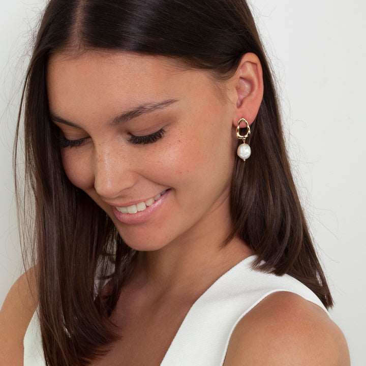 Bianc Ocean Earrings gold lifestyle | Merchants Homewares