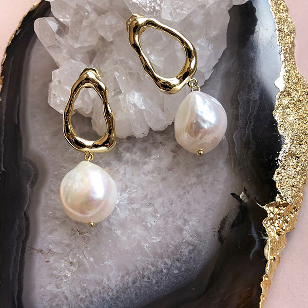 Bianc Ocean Earrings gold lifestyle | Merchants Homewares