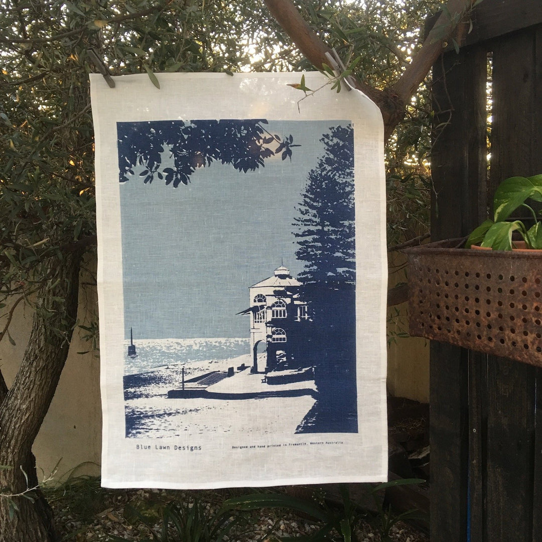 Blue Lawn Cottesloe Looking North Tea Towel | Merchants Homewares