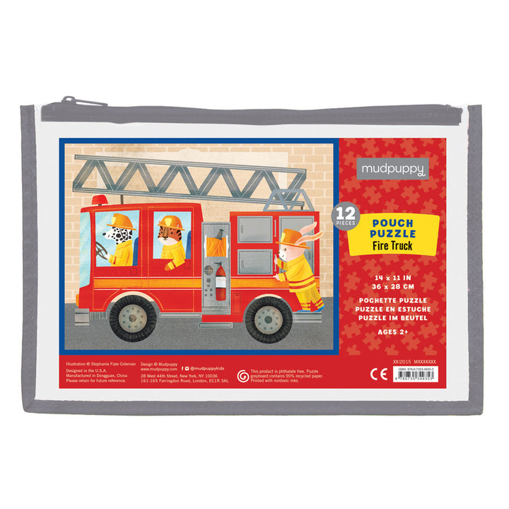Mudpuppy Puzzle 12pc Fire Truck | Merchants Homewares