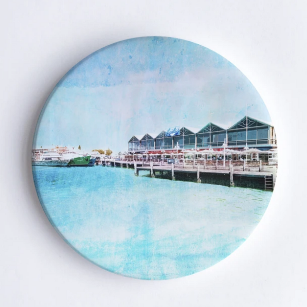 Braw Paper Co Ceramic Coaster Fremantle Fishing Boat Harbour