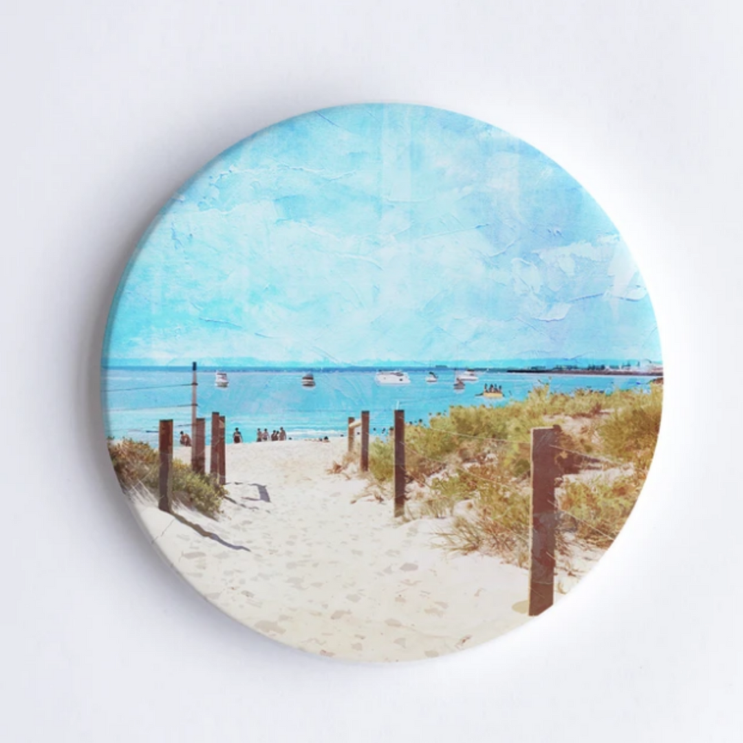 Braw Paper Co Ceramic Coaster Summer Days at South Beach Merchant Homewares