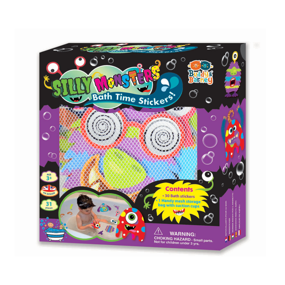 Buddy & Barney Silly Monsters Bath Stickers | Merchants Homewares