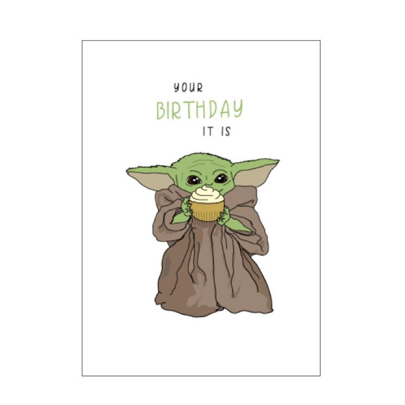 Candle Bark Baby Yoda Birthday Card | Merchant Homewares