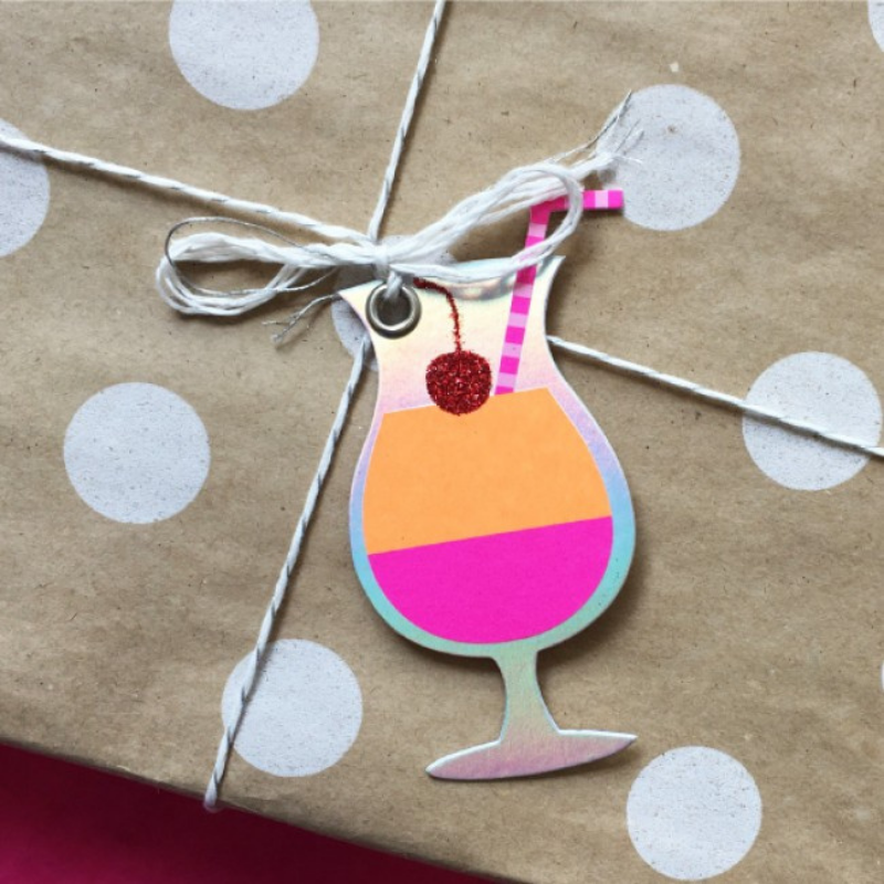 Candle Bark Cocktail Gift Tag Attached To Gift | Merchant Homewares