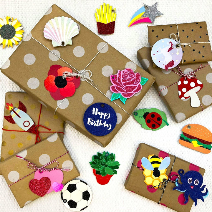Candle Bark Assorted Gift Tags Some Attached To Gifts | Merchant Homewares