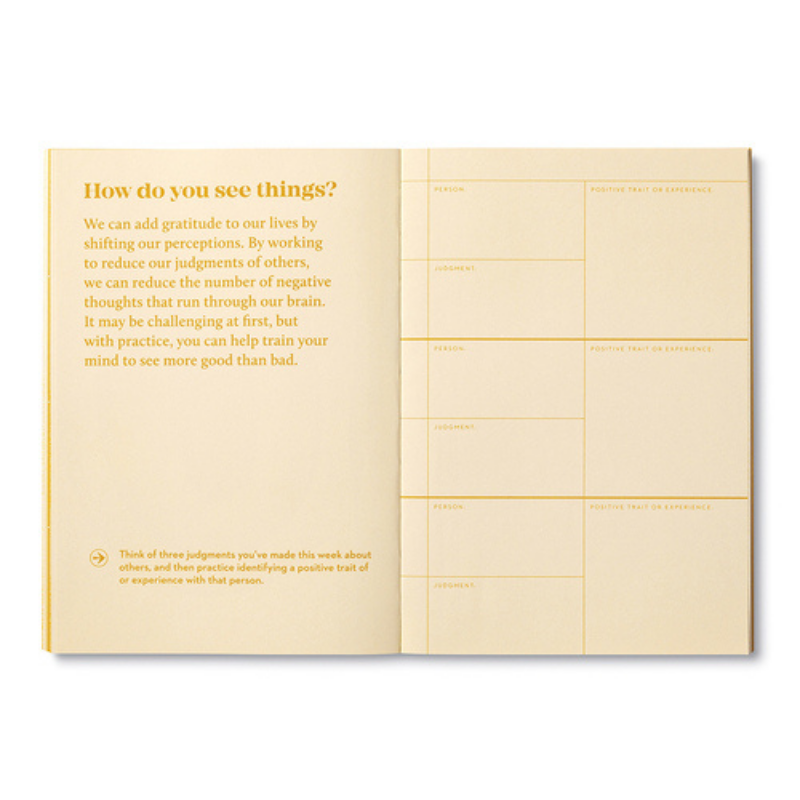Compendium Gratitude Journal How Do You See Things Page  | Merchant Homewares