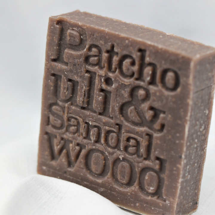Corrynne's Patchouli & Sandalwood Soap brown open | Merchants Homewares