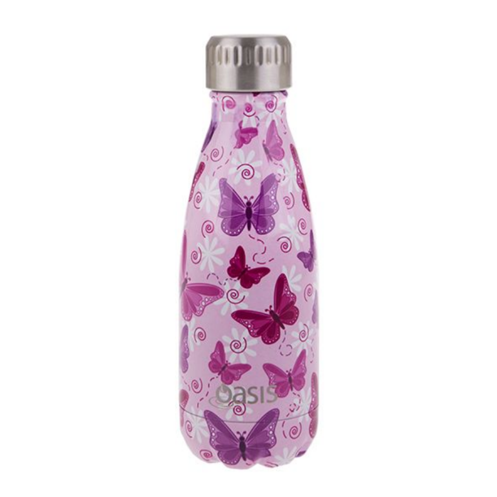 DLine Oasis Insulated Drink Bottle 350ml Butterflies | Merchants Homewares