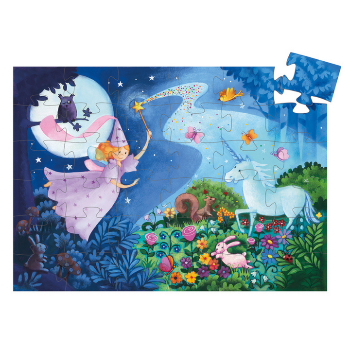 Djeco Fairy and Unicorn 36 Piece Puzzle | Merchants Homewares