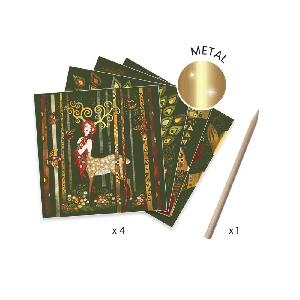Djeco Scratch Cards Inspired By Golden Goddess Contents | Merchants Homewares