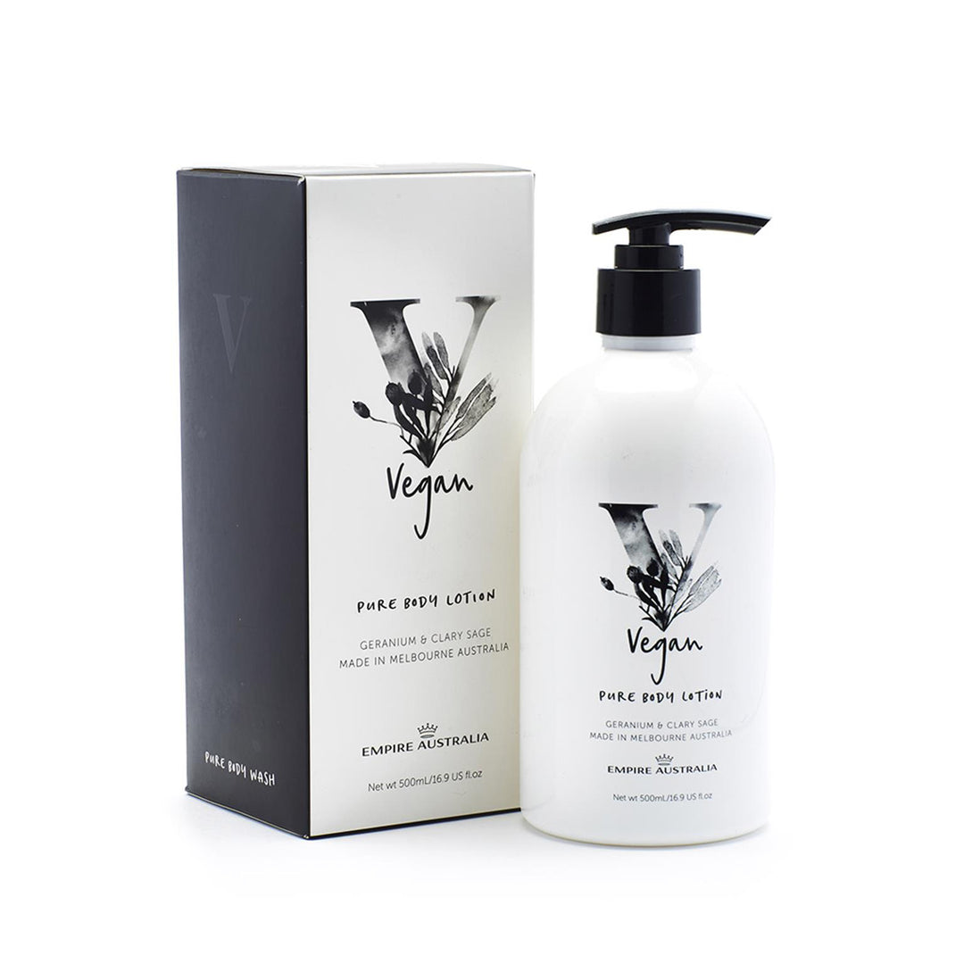 Empire Vegan Geranium & Clary Sage Pure Body lotion 500ml | Merchants Homewares