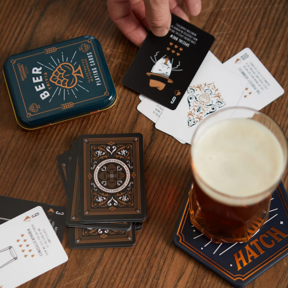 Gentlemen's Hardware Beer Waterproof Playing Cards Lifestyle | Merchants Homewares